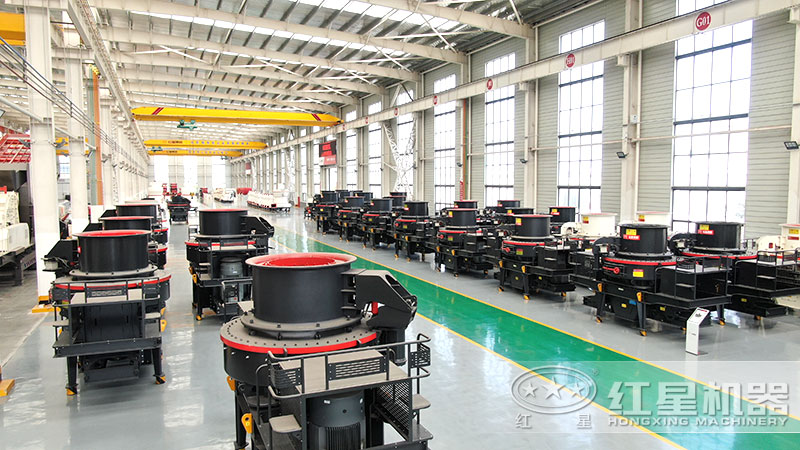 花崗巖石子粉碎機、制砂機車間現(xiàn)貨