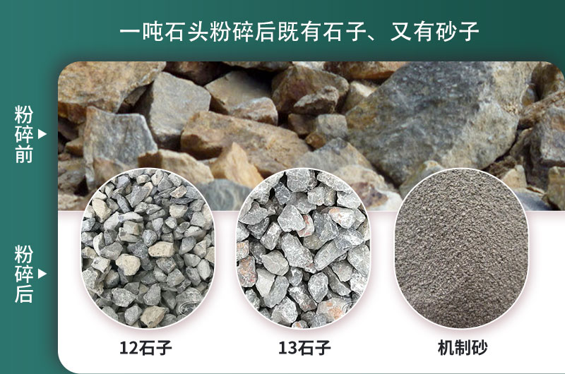 一噸石頭能出多少噸石子，石子破碎設(shè)備有哪些